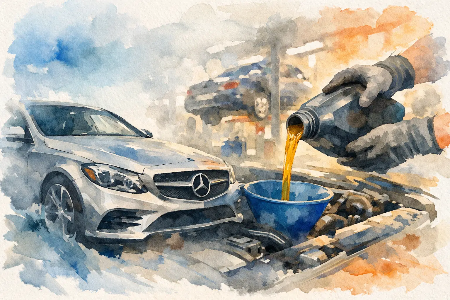 Mercedes Service With OEM Fluids Done Right