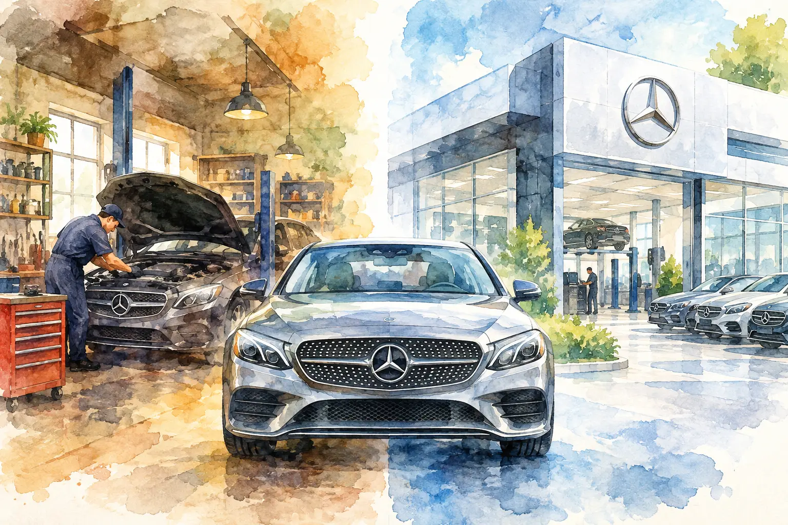 Independent Mercedes Shop Versus Dealer Care